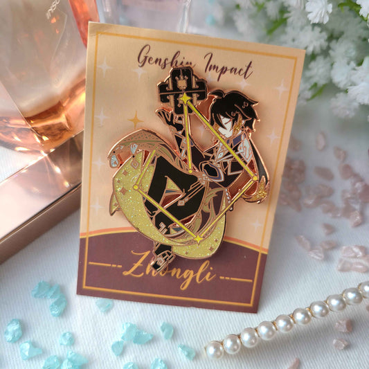 [Genshin Impact] Zhongli Constellation Enamel Pin